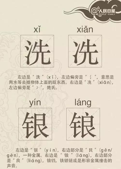 汉字中的双胞胎，你能分辨出几个？